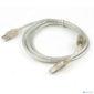 Cablexpert Кабель USB 2.0 Pro,  AM / BM,  3м,  экран,  2 феррит.кольца,  прозрачный  (CCF-USB2-AMBM-TR-10)