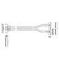 Кабель JPC P733BGB10800-1    Cable MCIO x16 124P  (STRAIGHT TYPE)  -TO-  2*MCIO x8 74P  (STRAIGHT TYPE) ,  85 Ohm,  L:80cm