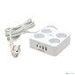 Cablexpert Сетевой фильтр Plate PLT-4-C2U2-W-3  ( 4р,  10А,  2xType-C PD,  20Вт,  2xUSB,  3м,  ур.защиты 4+) белый,  коробка {22565}