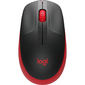 Мышь Logitech M190 красный / черный оптическая  (1000dpi) беспроводная USB  (2but)