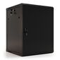 Шкаф Hyperline WRline WR-TW-1245-SR-RAL9004 настенный 19-дюймовый  (19"),  12U,  650x600х450мм,  цельнометаллическая дверь с замком,  цвет черный  (RAL9004)  (разобранный)