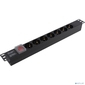 Exegate EX280838RUS Блок розеток ExeGate ServerPro PDU-19H703 Al-7S-C20-SW,  19", 1U, алюм,  7 Schuko,  С20