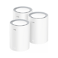 AX3000 Wi-Fi 6 Mesh 2.5G Solution 3-Pack,  Dual-Band,   Chipset MT7981BA+MT7976CN+RTL8221B,  802.11ax / ac / a / b / g / n,   2402Mbps at 5GHz + 574Mbps at 2.4GHz,   2.5G WAN+GE LAN,  5 internal antennas,   MU-MIMO,  DDNS,  Zerotier / Wireguard / OpenVPN / IPSec / L2TP / PPTP VPN,  DNS over Cloudflare / Google / Quad9,  IPv6,  Seamless Roaming,  WPA3,  TR069 / TR098 / TR111 / TR181, easyMesh R3 Optional,   Ver 2.0,  Cudy Mesh,  Cudy APP