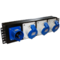 Блок розеток 19" однофазный,  1х3 IEC309,  32A 250V