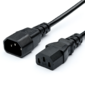 Кабель питания GoPower C14  (m)-C13  (f) 1.8м ПВХ удлинитель черный  (1 / 10 / 100)