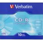 Диск CD-R 700МБ 52x Verbatim 43415 80min Slim  (10шт. / уп.)
