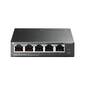 5-port 10 / 100 Mbps unmanaged switch with 4 PoE ports,  metal case,  desktop installation,  PoE budget-41w
