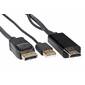 Кабель-переходник HDMI (M) +USB---> DP (M)  4K*60Hz 1.8M,  VCOM <CG599AC-1.8M>