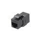 Hyperline CA2-KJ-C6-BK Проходной адаптер  (coupler),  RJ-45 (8P8C) формата Keystone Jack,  категория 6,  4 пары,  черный