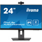 Монитор Iiyama 23.8" ProLite XUB2490HSUC-B5 черный IPS LED 16:9 HDMI M / M Cam матовая HAS Piv 250cd 178гр / 178гр 1920x1080 60Hz VGA DP FHD USB 4.9кг