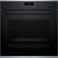 Serie 4, Встраиваемый духовой шкаф с добавлением пара Bosch,  Auto Pilot 15,  объем 71 л ,  8 режимов нагрева,  3D Hotair,  Soft move door, телескопические направляющие 1уровень, гидролиз+каталитическая очистка задней стенки, сенсорное управление, цвет черный+профиль из нержавеющей стали