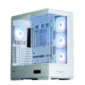 ZALMAN P50 DS,  ATX,  WHITE,  WINDOW,  2x3.5",  3x2.5",  1xUSB TYPE-C,  2xUSB3.0,  SIDE 3x120mm ARGB,  REAR 1x120mm ARGB