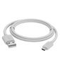 GCR Кабель 1.5m MicroUSB,  быстрая зарядка,  белый нейлон,  GCR-54083