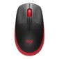 Мышь беспроводная Lgitech M190 Red |910-005908| красная,  оптическая,  1000dpi,  2.4GHz,  USB-ресивер