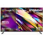 Телевизор LED Hyundai 55" H-LED55BU7011 Google TV Frameless Metal черный 4K Ultra HD 60Hz DVB-T DVB-T2 DVB-C DVB-S DVB-S2 USB WiFi Smart TV