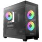 Корпус для ПК Case Ocypus Gamma C52 BK ARGB mATX  /  win  /  black  /  3 ARGB fans  /  no PSU  /  Tempered Glass
