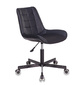 Кресло Бюрократ CH-350M / BLACK без подлокотников черный искусст.кожа / ткань крестовина хром