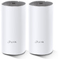 Домашняя Mesh Wi-Fi система TP-Link Deco E4 (2-pack),  AC1200 ,  2 устройства,  до 300 Мбит / с на 2, 4 ГГц + до 867 Мбит / с на 5 ГГц,  2 встр. антенны,  2x10 / 100 Мбит / с  (автоопределение WAN / LAN)