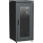 ITK LN05-18U66-GM Шкаф сетевой 19" LINEA N 18U 600х600 мм стеклянная передняя дверь,  задняя металлическая черный