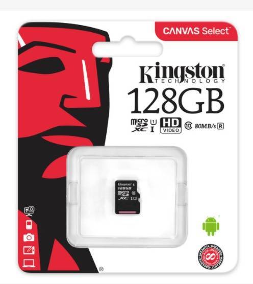 Карта памяти 128gb kingston sdcs2 128gb microsdxc class 10 uhs i sd adapter